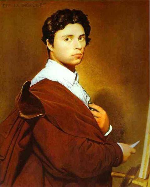 Jean Auguste Dominique Ingres Self portrait at age 24 Sweden oil painting art